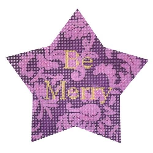 Be Merry Xmas Star Painted Canvas Kirk & Bradley - 1