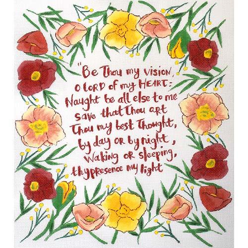 Be Thou My Vision Painted Canvas Flower & Vine - 1