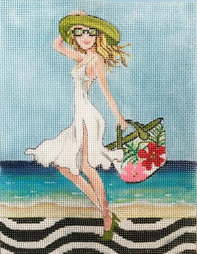 Beach Attire Painted Canvas Alice Peterson