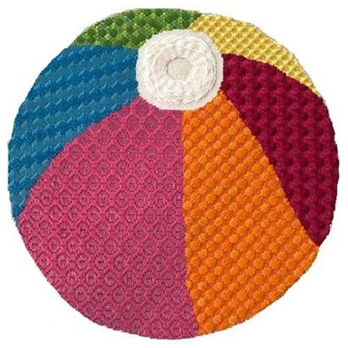 Beach Ball with Stitch Guide Painted Canvas A Stitch in Time - 1