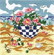 Beach Bowl Painted Canvas Susan Wallace Barnes - 1