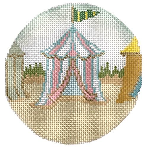 Beach Cabanas Painted Canvas The Plum Stitchery - 1