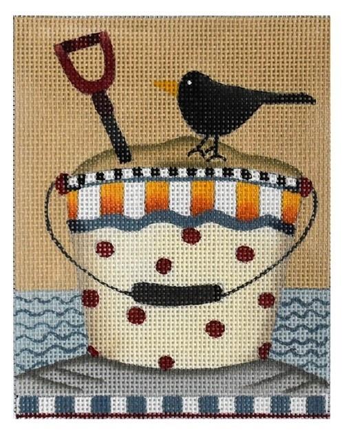 Beach Pail Painted Canvas Melissa Shirley Designs - 1