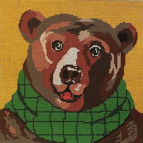Bear Painted Canvas A Stitch in Time - 1