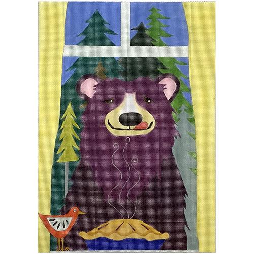 Bear Pie Thief on 18 Painted Canvas Zecca