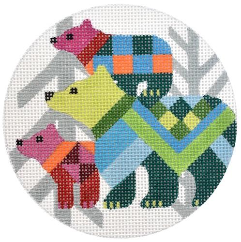 Bears Ornament Painted Canvas Melissa Prince Designs - 1