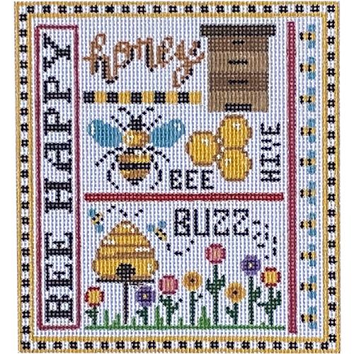 Bee Happy Teenie Painted Canvas The Meredith Collection