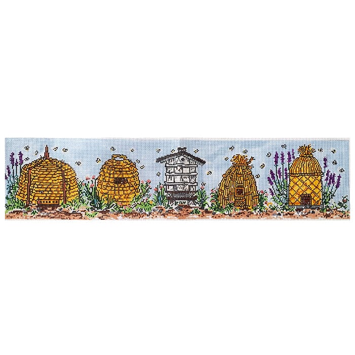 Bee Skeps Panorama Painted Canvas Cooper Oaks Design - 1