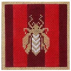 Bees Coaster Red Painted Canvas Associated Talents