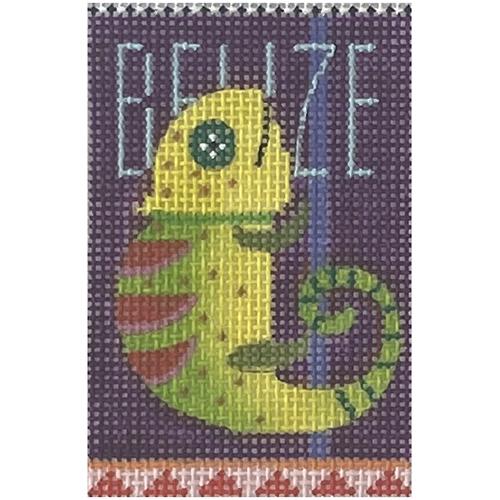 Belize Gecko Painted Canvas Colors of Praise - 1