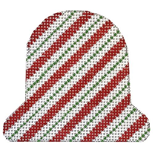 Bell Candy Cane Painted Canvas Danji Designs