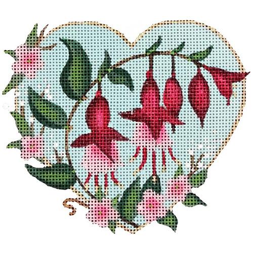 Bell Flower Heart Painted Canvas Melissa Shirley Designs - 1