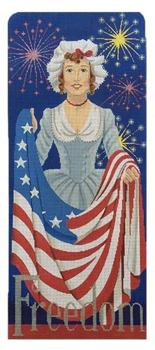 Betsy Ross on 13 Painted Canvas Labors of Love Needlepoint - 1