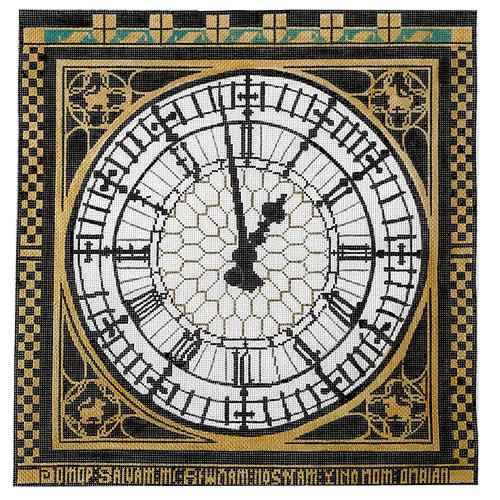 Big Ben Clock Face Painted Canvas Vallerie Needlepoint Gallery - 1