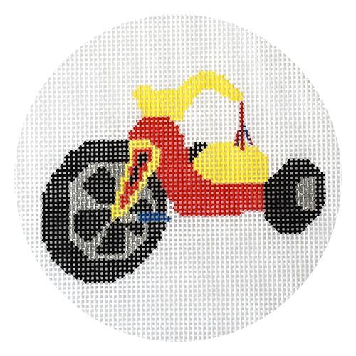 Big Wheel Ornament Painted Canvas Vallerie Needlepoint Gallery - 1