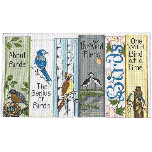 Bird Books Painted Canvas Alice Peterson Company