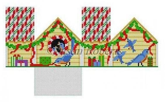 Bird House Mini House on 18 Painted Canvas Susan Roberts Needlepoint Designs, Inc. - 1