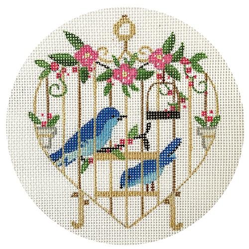 Birdcage Heart Painted Canvas Melissa Shirley Designs - 1