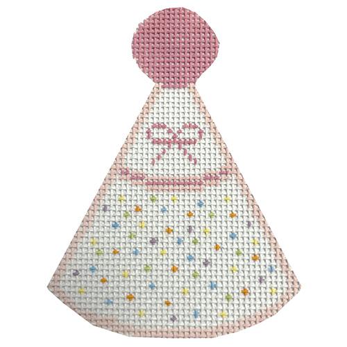 Birthday Hat Pink Painted Canvas Audrey Wu Designs - 1