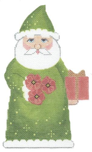 Birthstone Santa August Painted Canvas Labors of Love Needlepoint - 1
