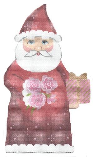 Birthstone Santa January Painted Canvas Labors of Love Needlepoint