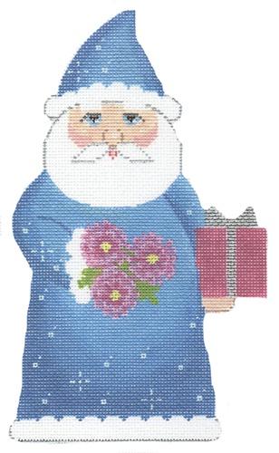 Birthstone Santa September Painted Canvas Labors of Love Needlepoint - 1