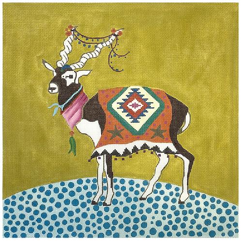 Black Antelope Painted Canvas Colors of Praise - 1