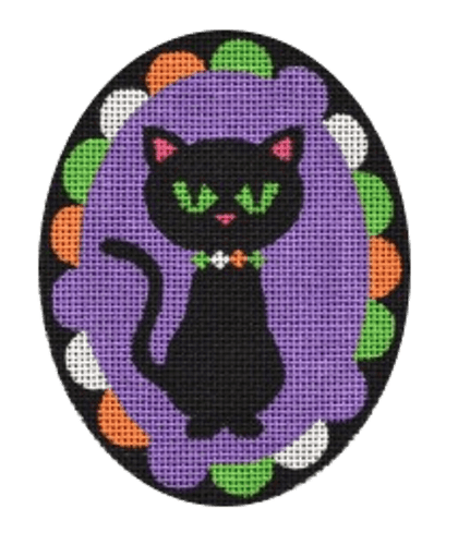 Black Cat Painted Canvas Pepperberry Designs - 1