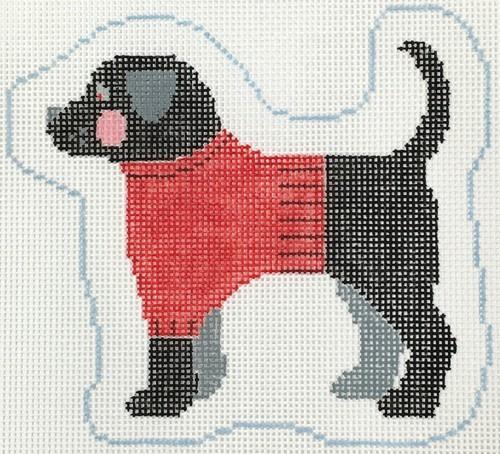 Black Lab Profile Painted Canvas Kathy Schenkel Designs - 1