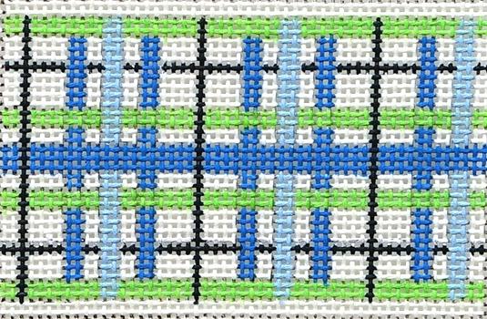 Blue and Green Wallet Insert Painted Canvas Danji Designs - 1