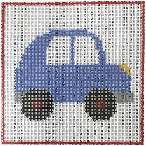 Beginner Needlepoint Kit - Blue Car