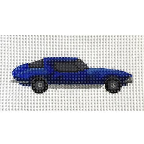 Blue Corvette Painted Canvas Madeleine Elizabeth - 1