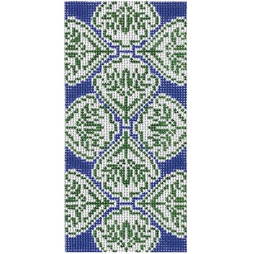 Blue Medallion Eyeglass Case Painted Canvas Anne Fisher Needlepoint LLC - 1