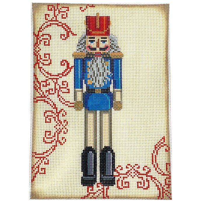 Blue Nutcracker Rectangle Painted Canvas Birds of a Feather - 1