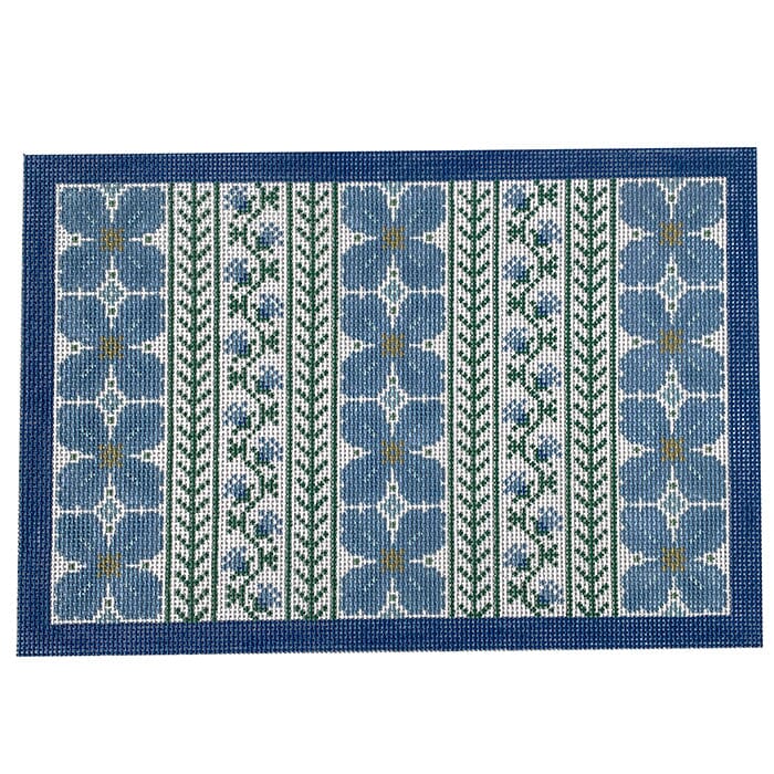 Blue Primrose Clutch Painted Canvas Thorn Alexander - 1