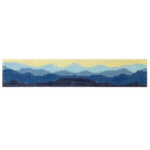 Blue Ridge Key Fob Painted Canvas Blue Ridge Stitchery 