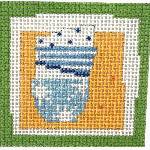 Blue & White Bowl Stack Small Square Painted Canvas Pippin