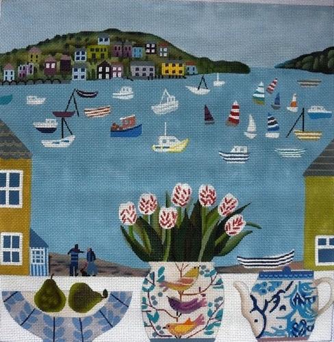 Boats on the River Painted Canvas Melissa Shirley Designs