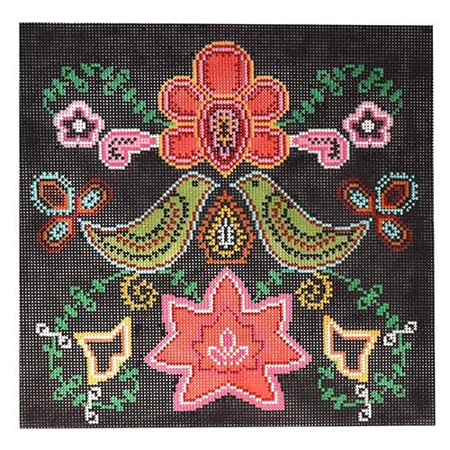Bohemian Birds Painted Canvas Birds of a Feather - 1