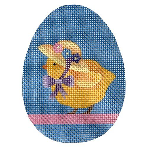 Bonnet Chick Egg Painted Canvas Pepperberry Designs - 1