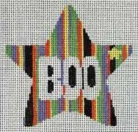 Boo in Striped Star Painted Canvas Kathy Schenkel Designs