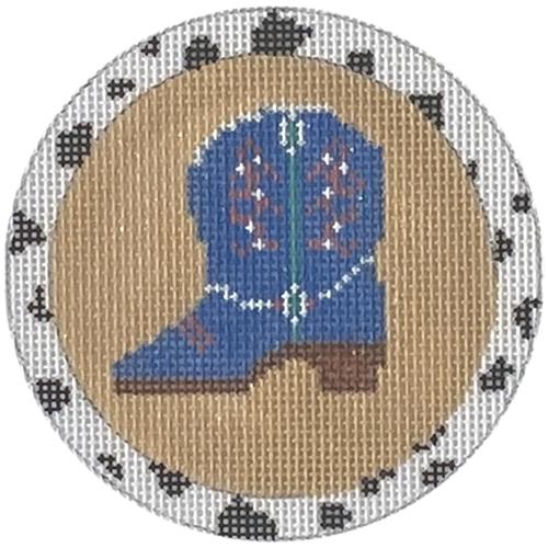 Boot 3" Round #3 Painted Canvas Funda Scully