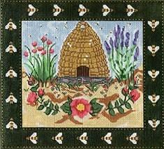 Border Bee Skep Painted Canvas Susan Wallace Barnes - 1