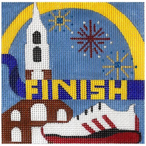 Boston Marathon Painted Canvas Melissa Prince Designs