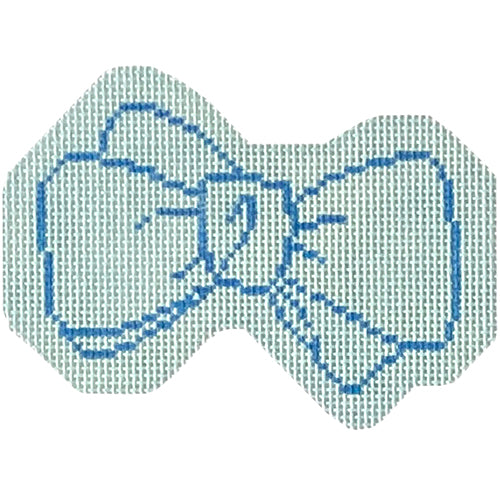 Bows Bows Bows Blue Painted Canvas Audrey Wu Designs - 1