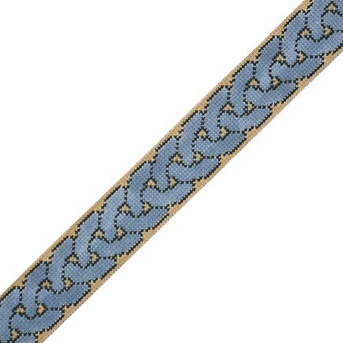 Braided Blues Belt Painted Canvas The Meredith Collection - 1