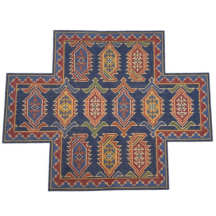 Brick Cover Navy/Red Painted Canvas CanvasWorks - 1
