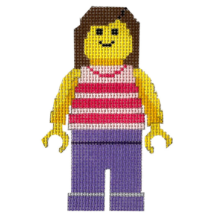 Brick People Brick Woman Painted Canvas Mopsey Designs - 1