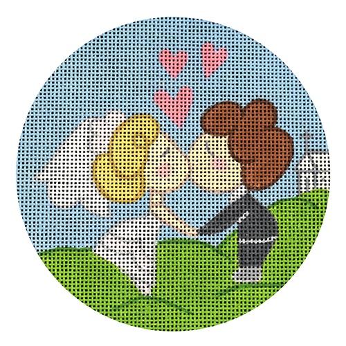 Bride & Groom Painted Canvas A Poore Girl Paints - 1