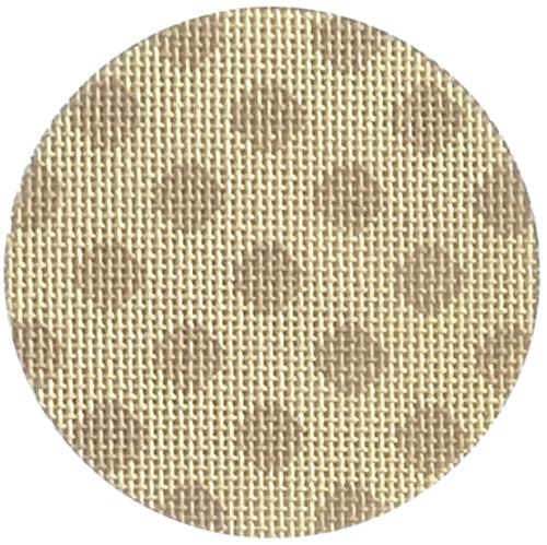 Bright Disk Letter Cream and Sand Polka Dots Painted Canvas Kate Dickerson Needlepoint Collections - 1